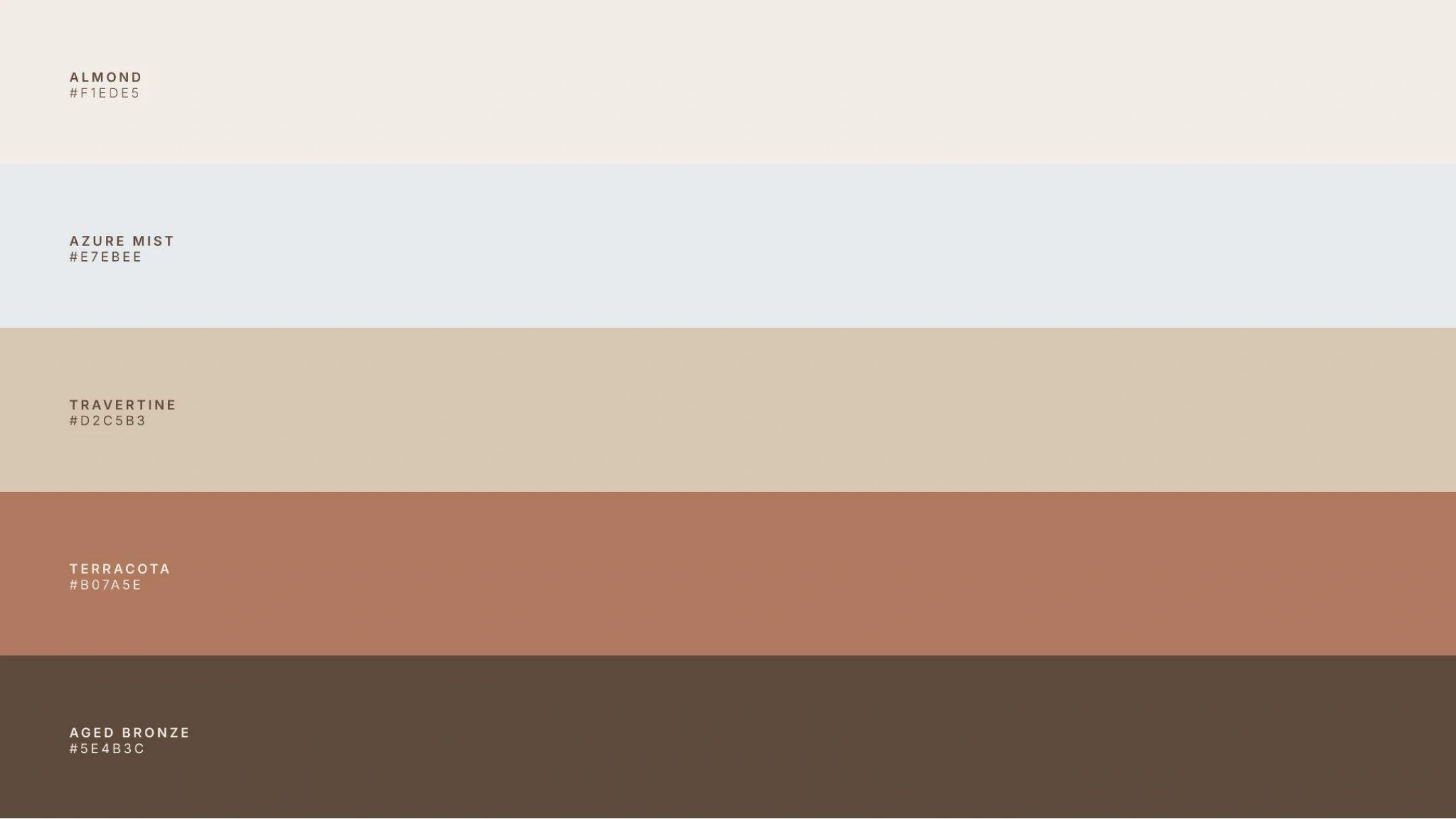 Villa Serena — color palette